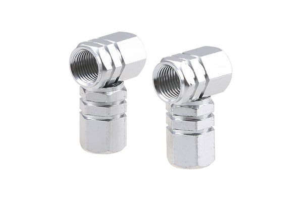Aluminium ventilhætter sølv 4 stk AMIO-02236