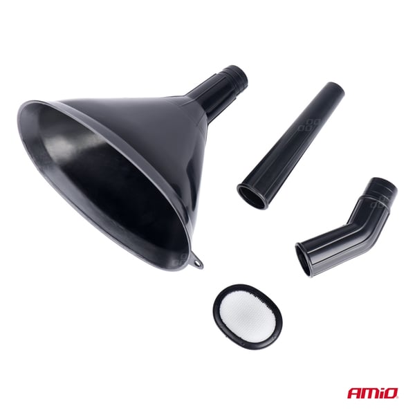 Universaltratt i plast med sil, 3-delad, elliptisk, 14 cm AMIO-04037