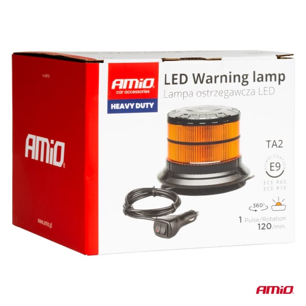 LED-vilkkuva varoitusvalo W29M 12V 24V AMIO-04110