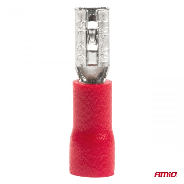 Isolerede hun-fladstik 3,8 mm 0,5-1,5 mm² 10A 10 stk. AMIO-03060