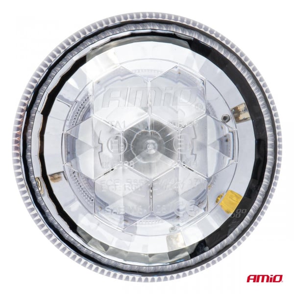 Blinkende advarselslampe 24 LED W25SB 12V 24V AMIO-03339
