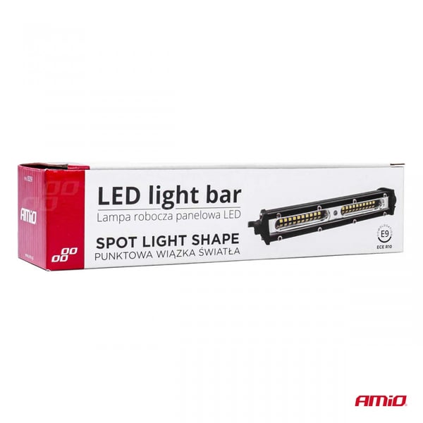 Slank LED BAR panel arbejdslampe AWL48 54W 18cm 4320lm 12V 24V AMIO-03259