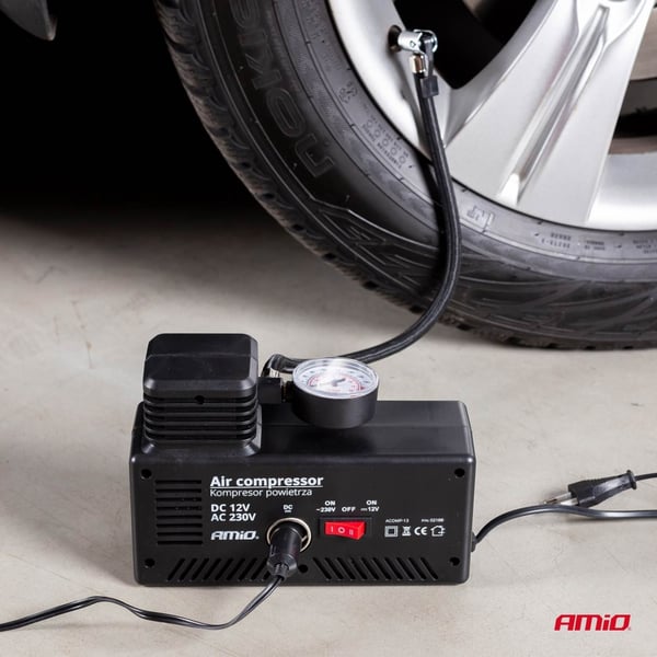 Auton kompressoripumppu 12V 230V ACOMP-13 AMIO-02188