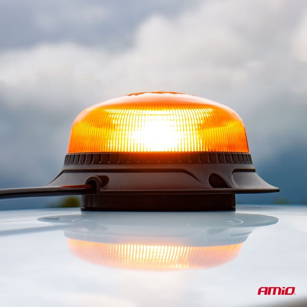 Mini vilkkuva varoitusvalo 18 LED magneetti matala R65 R10 12V 24V W21m AMIO-02925
