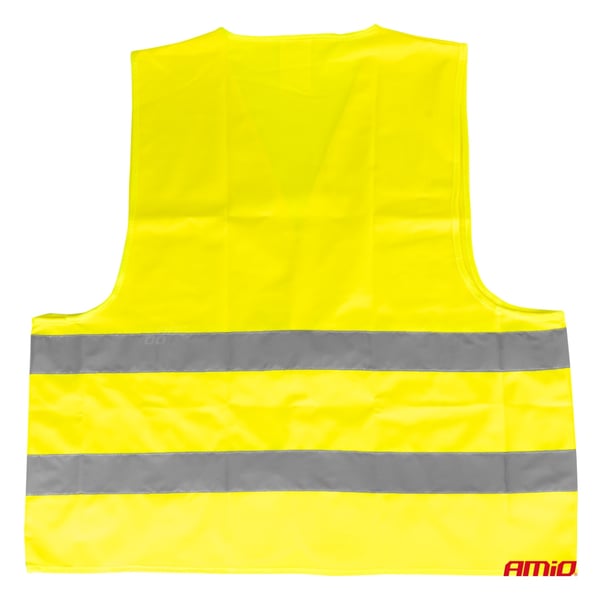 Gul reflexvarningsväst XXXL med AMIO-03935-certifikat