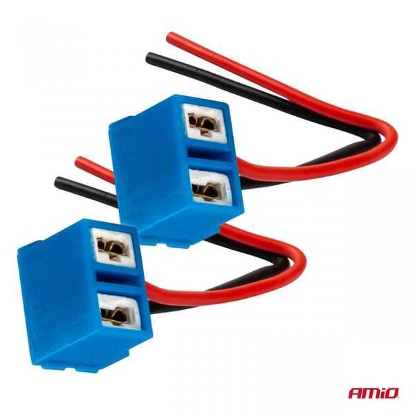 Keramisk vinklet terningformet H7 fatningsstik AMIO-03055
