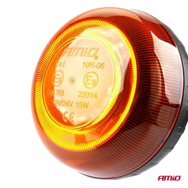 Mini blinkende advarselslampe 18 LED skrue R65 R10 12V 24V W21sb AMIO-02923