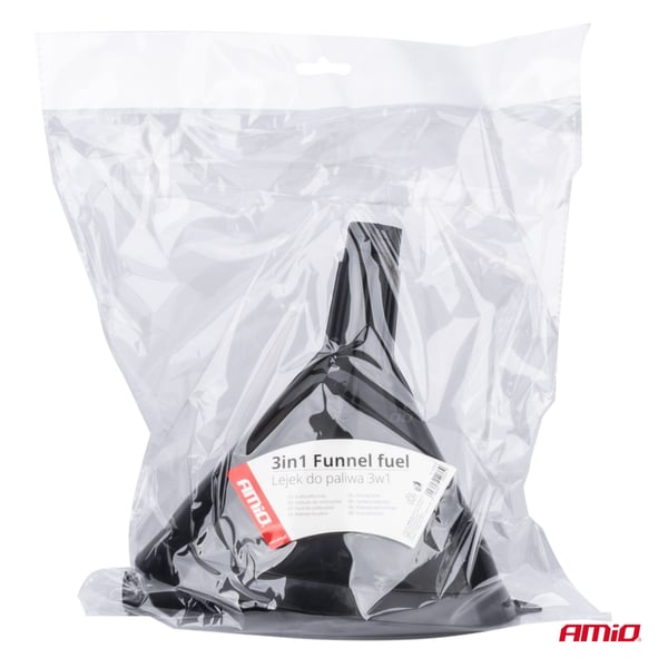 Universaltratt i plast med sil, 3-delad, elliptisk, 14 cm AMIO-04037