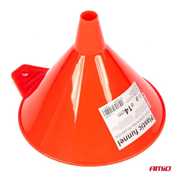 Liten universal tratt i plast för bränsle, vätska, vatten, 14 cm AMIO-04041