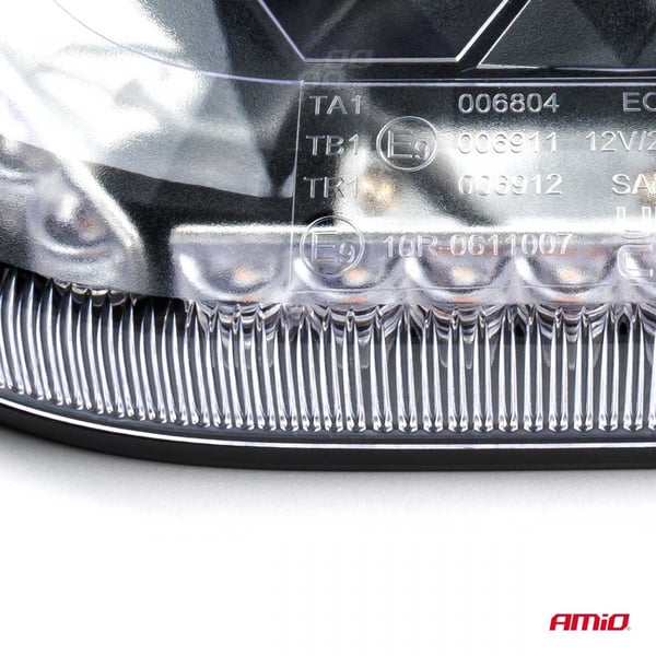 LED-advarselsbjælke 33 cm magnet homologering R65 R10 12-24V AMIO-03336