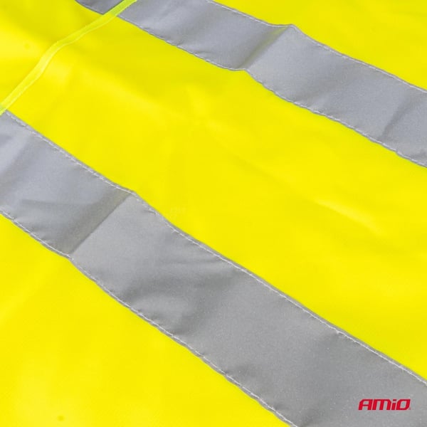 Gul reflexvarningsväst XXXL med AMIO-03935-certifikat