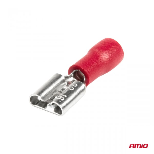 Isolerede hun-fladstik 7,4 mm 0,5-1,5 mm2 10A 10 stk. AMIO-03062