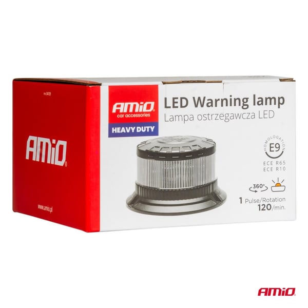 LED blinkende advarselslampe W28B 12V 24V AMIO-04109