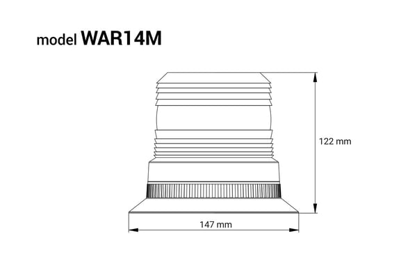 Vilkkuva varoitusvalo 80 LEDiä magneetti R10 12V 24V W14M AMIO-01503
