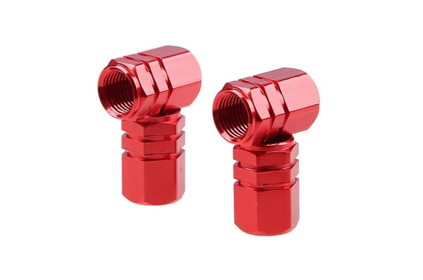 Aluminiumsventilhætter, røde, 4 stk. AMIO-02238