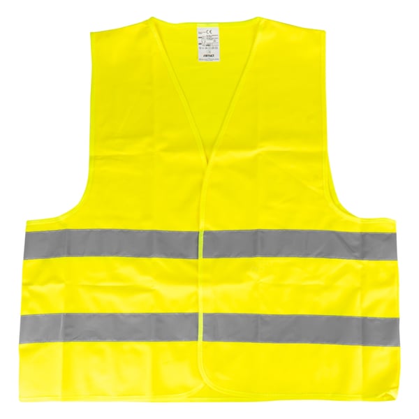 Gul reflexvarningsväst XXXL med AMIO-03935-certifikat