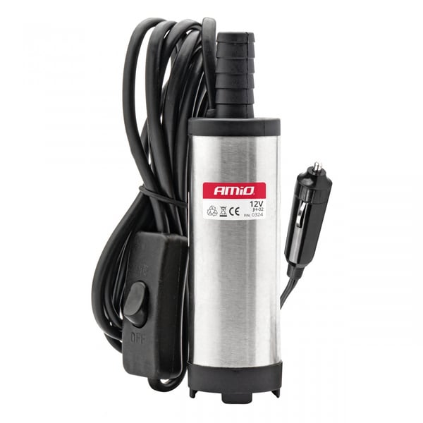 12V dränkbar pump för tömning av bränsle, vatten och vätskor AMIO-03242