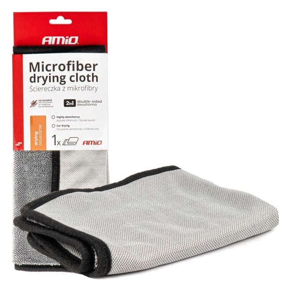 Mikrokuituinen autonkuivauspyyhe 40x30 cm 550 g AMIO-03981