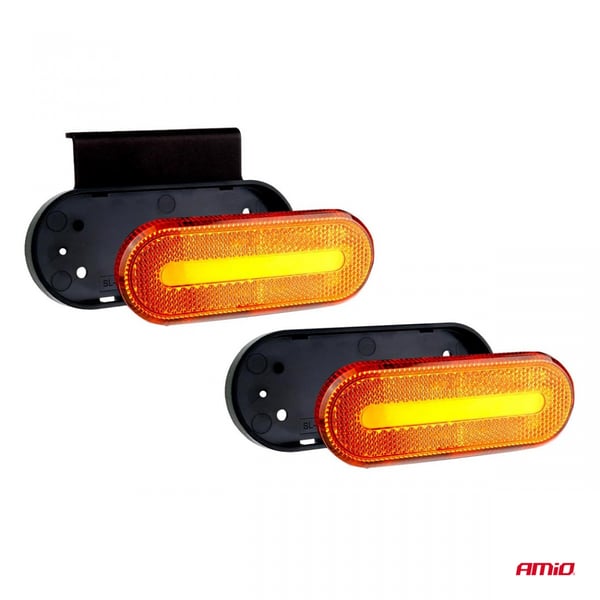 LED markeringslampe OM-01-O oval orange AMIO-02374