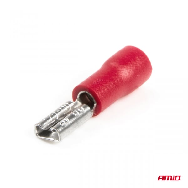 Isolerede hun-fladstik 3,8 mm 0,5-1,5 mm² 10A 10 stk. AMIO-03060