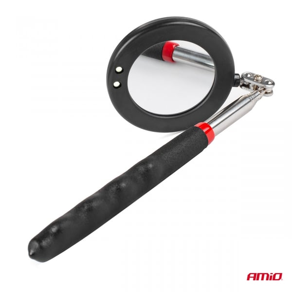 Teleskooppinen tarkastuspeili LED-lampulla AMIO-02840