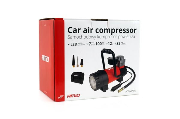 Auton kompressoripumppu 12V LED ACOMP-06 AMIO-02180