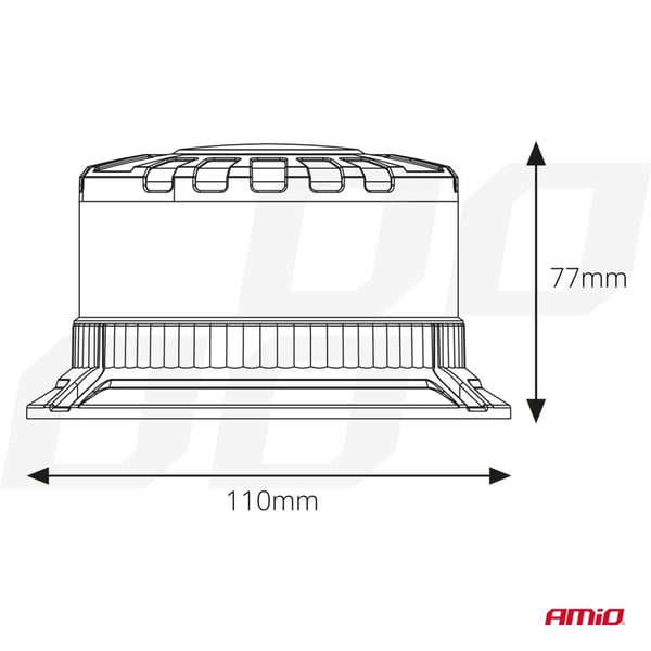LED blinkende advarselslampe W28B 12V 24V AMIO-04109