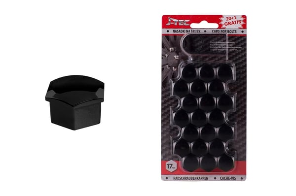 17 mm mustat kierrekorkit