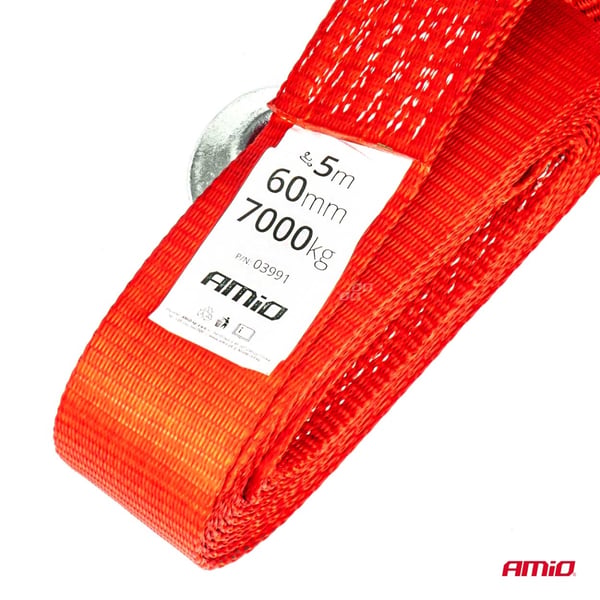 Draglina 7000 kg 60 mm 5 m krok + krok AMIO-03991