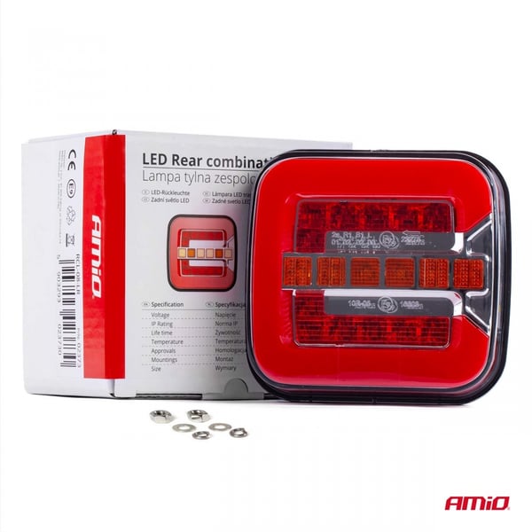 LED-bakljuskombination RCL-08-LR dynamisk vänster höger AMIO-02373