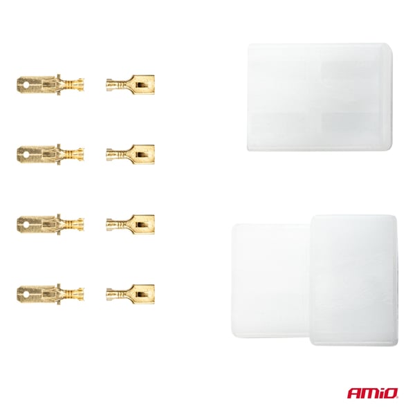 Stikkontakt kube elektrisk stik 4 PIN + stik AMIO-03514
