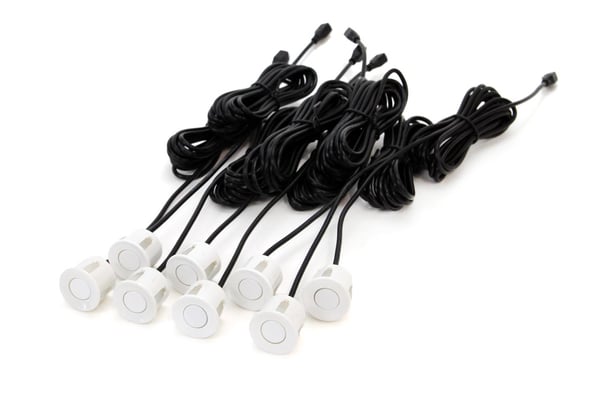 Parkeringssensorsats för backljus, 8 sensorer, vit AMIO-01599