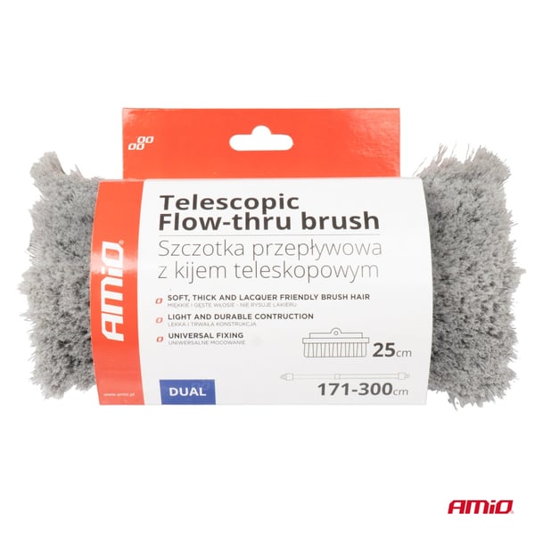 Teleskooppinen virtausharja autonpesuun 171-300cm AMIO-03954