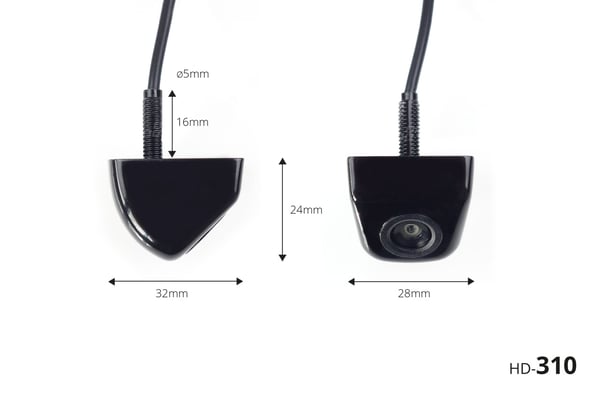 TFT02 4,3" parkeringssensorsæt med HD-310 kamera, 4 sølvfarvede sensorer