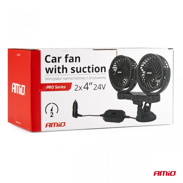 Auton tuuletin imukupilla 24V AMIO-03011