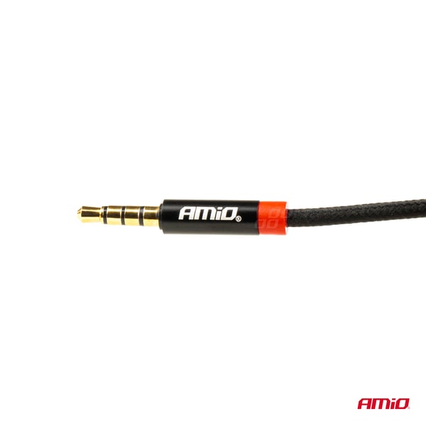 AUX MINI JACK kabel 3,5 mm flettet 200 cm AMIO-03270