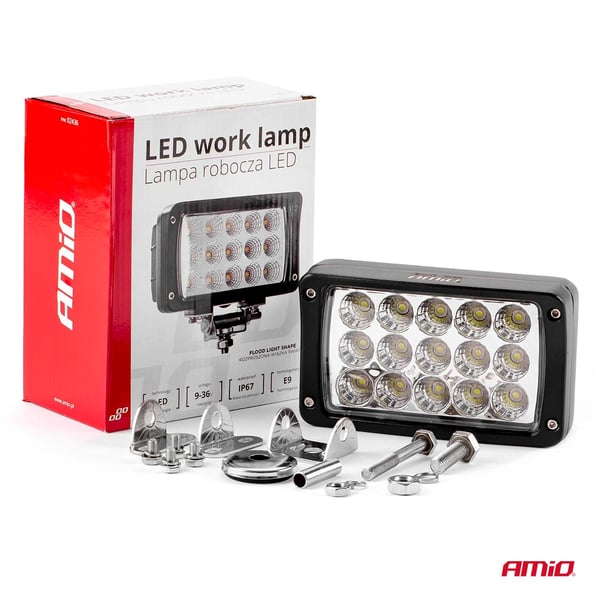 LED arbejdslampe søgelys AWL22 15LED 12V 24V AMIO-02436
