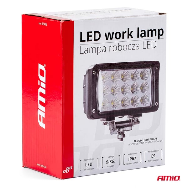 LED arbejdslampe søgelys AWL22 15LED 12V 24V AMIO-02436