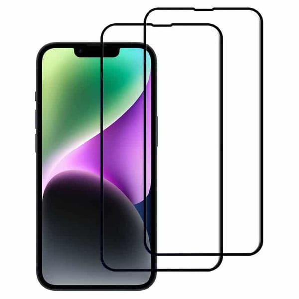 2-pak 5D Glass skjermbeskytter til Apple iPhone 14