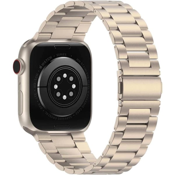 Urrem Rustfrit stÃ¥l til Apple Watch SE 2022 (44mm) - Starlight