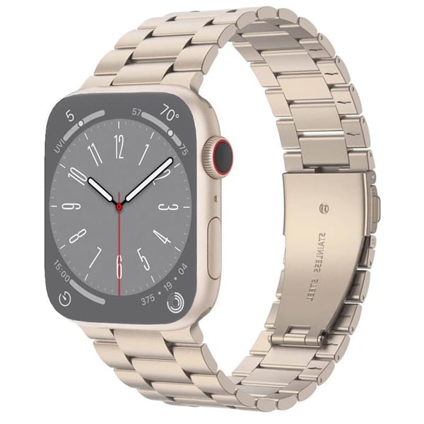 Kellon ranneke ruostumatonta terÃ¤stÃ¤ Apple Watch 8 (45mm) - St