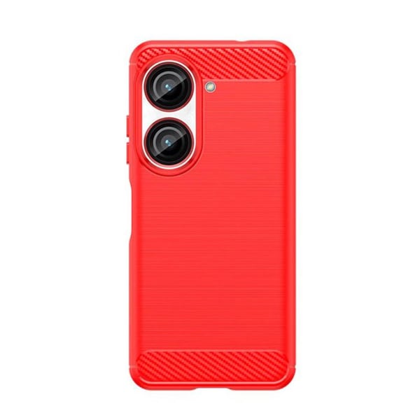 Børstet silikondeksel til Asus Zenfone 9 - Coral