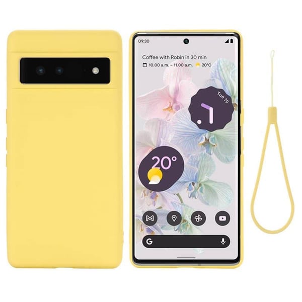 Liquid silikon skal till Google Pixel 7 - Gul
