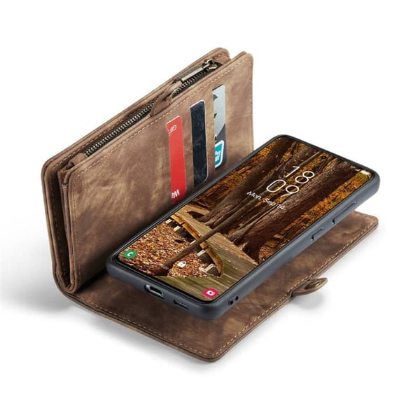 CaseMe mobildeksel 008 11-kort til Samsung Galaxy S23 - Brun