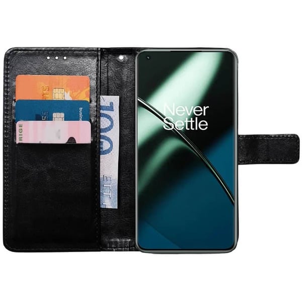 Plånboksfodral 3-kort till OnePlus 11 - Svart