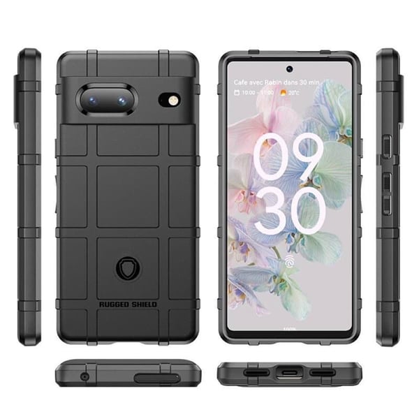 Rugged Shield skal till Google Pixel 7A - Svart