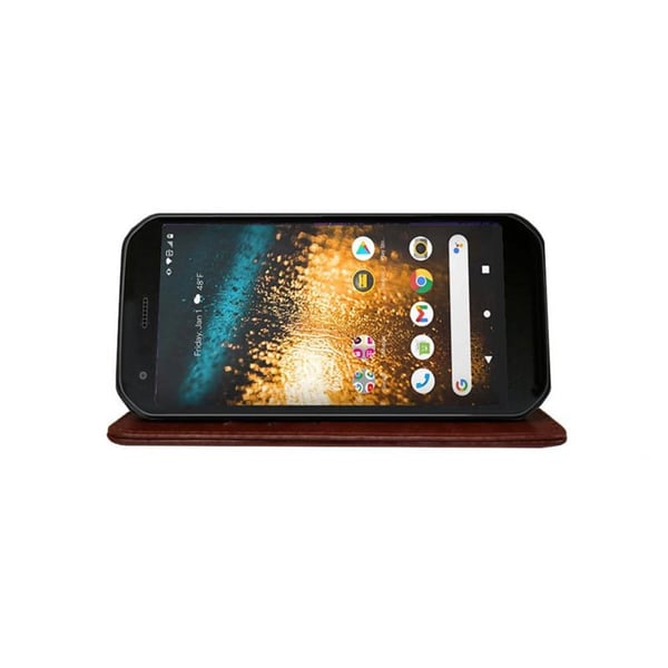Wallet cover 3-kort til CAT S62 - Brun