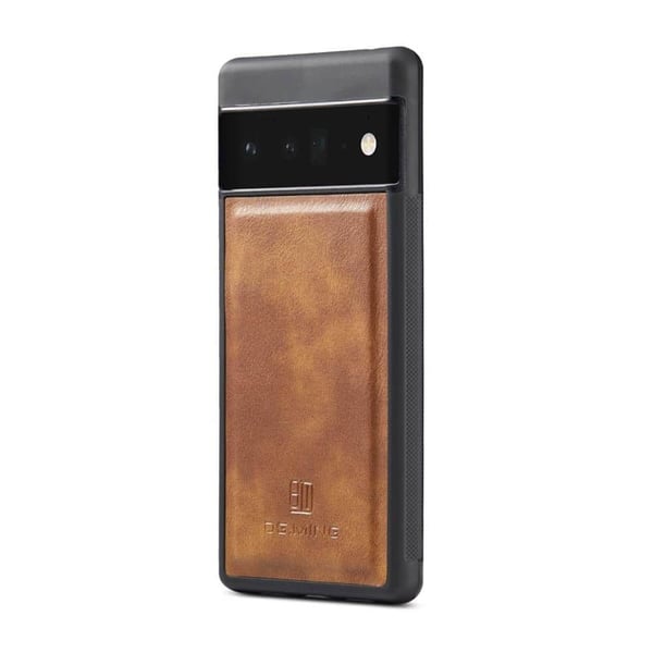 Mobil lommebok DG-Ming 2i1 til Google Pixel 6 Pro - Brun