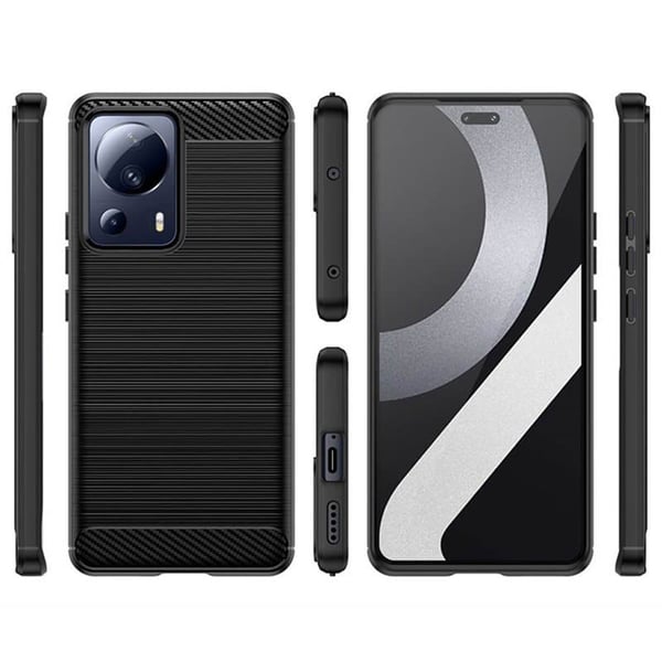Harjattu TPU kuori Xiaomi 13 Lite - Musta