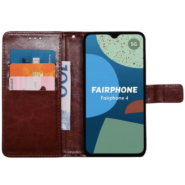 Lommebokdeksel 3-kort til Fairphone 4 - Brun
